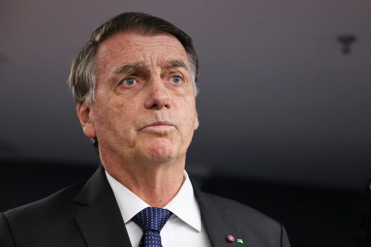Ex-presidente Jair Bolsonaro durante interrogatório no STF