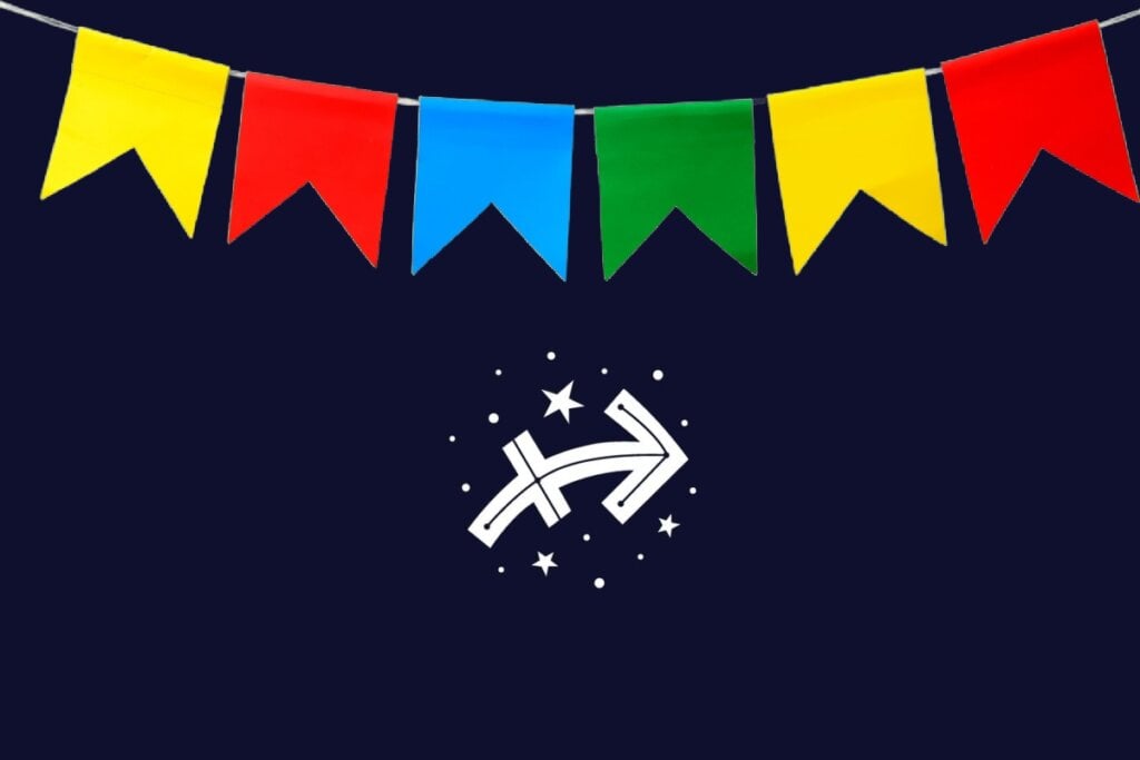 Os nativos de Sagitário pulam fogueira, participam de tudo e já saem da festa querendo ir para outra (Imagem: Tatyana Gubina e Pixel-Shot | Shutterstock)