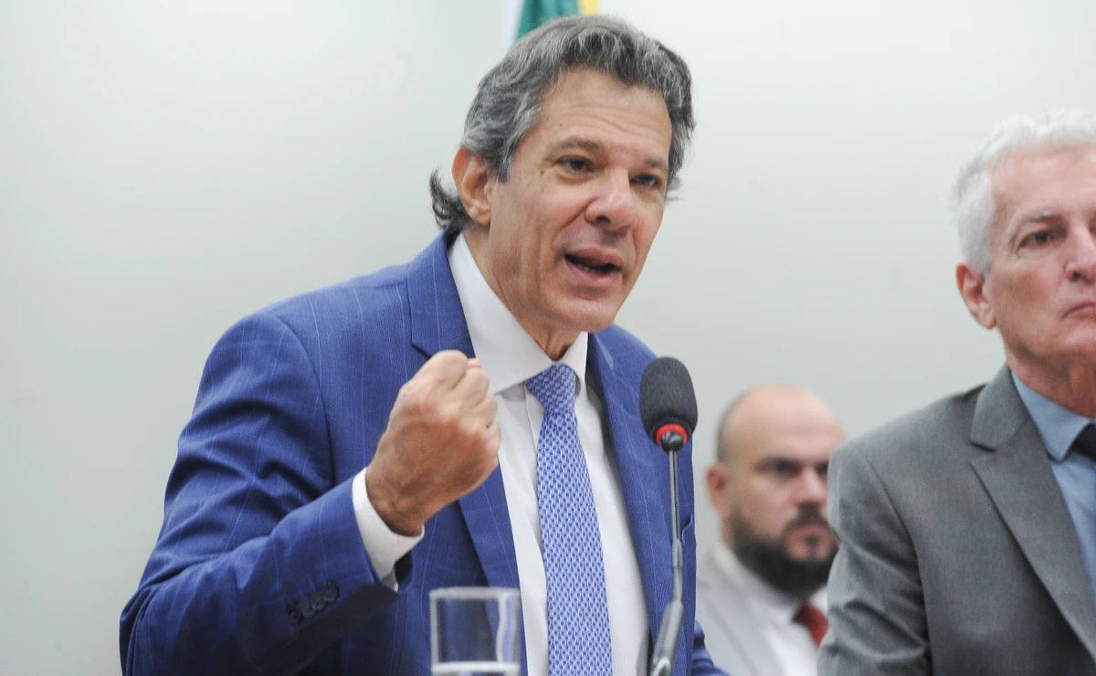 Fernando Haddad, ministro da Fazenda, durante reunião de comissão na Câmara dos Deputados