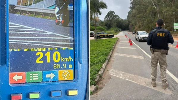 Além do condutor que estava a mais de 200 km/h, outro motociclista cometeu infração gravíssima: foi flagrado em alta velocidade, a 141 km/h; 134 motos foram fiscalizadas