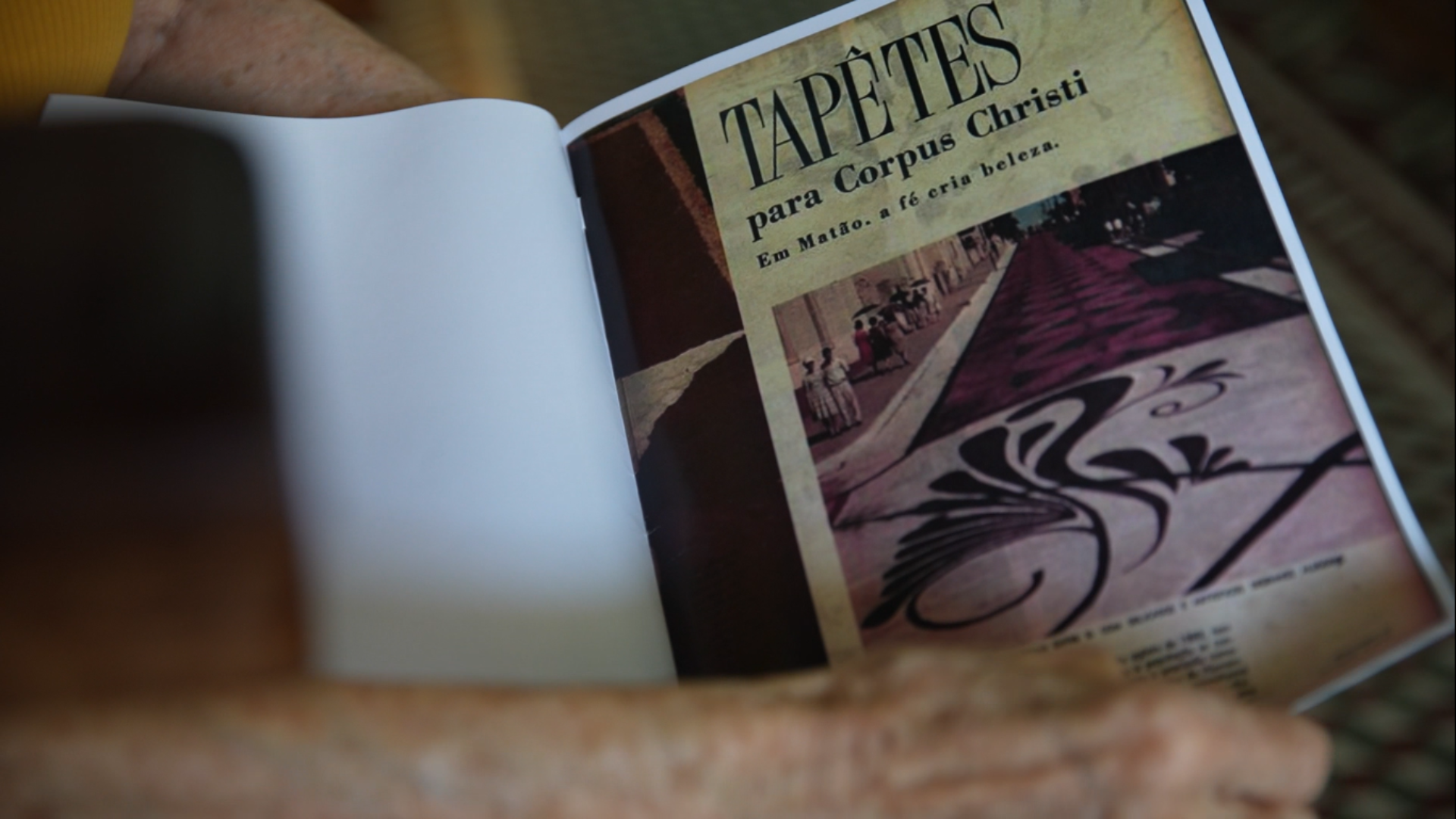 Uma das páginas da revista O Cruzeiro, que inspirou o Corpus Christi de Castelo. Crédito: Matheus Martins/TV Gazeta Sul