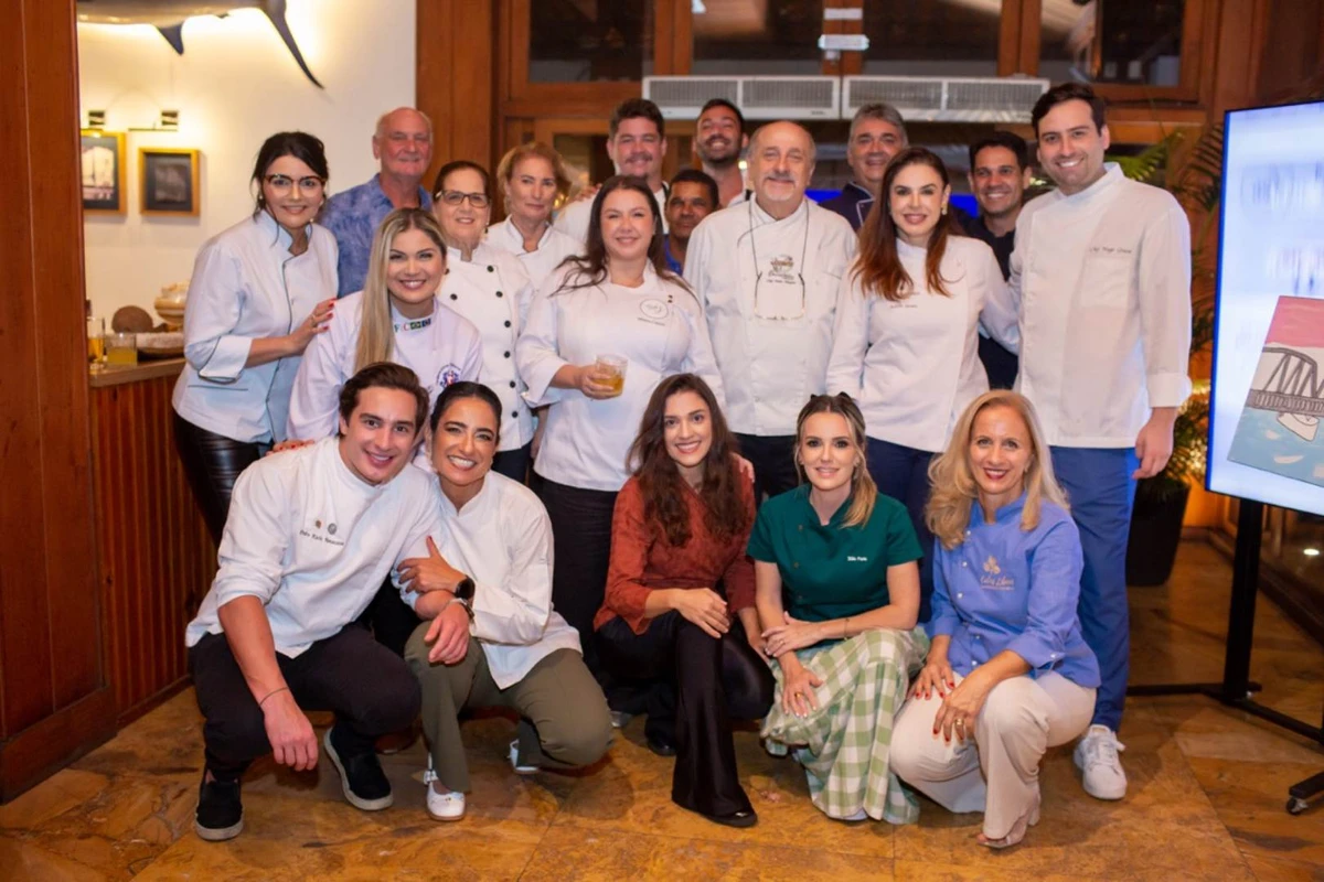 Chefs que participaram do 3º Jantar Solidário Além Mar, em 2024