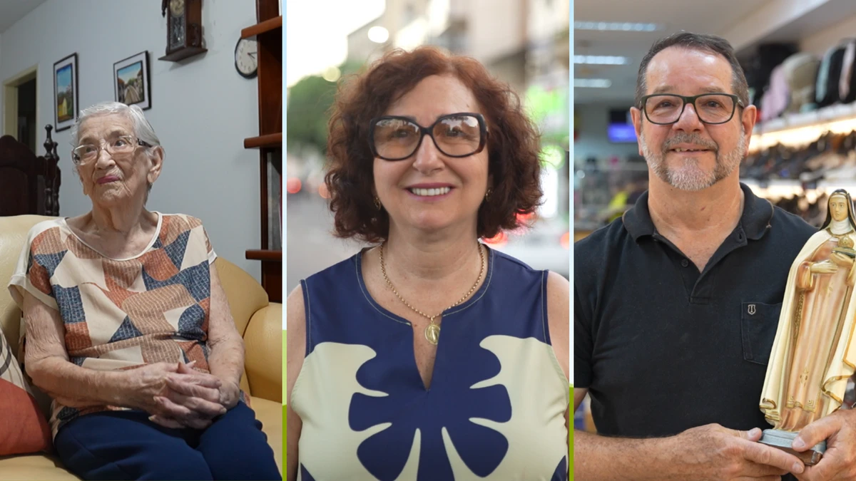 Naly Moreira, Maria Vicência Tosi e Luiz Carlos Ferrão conviveram com irmã Vicência