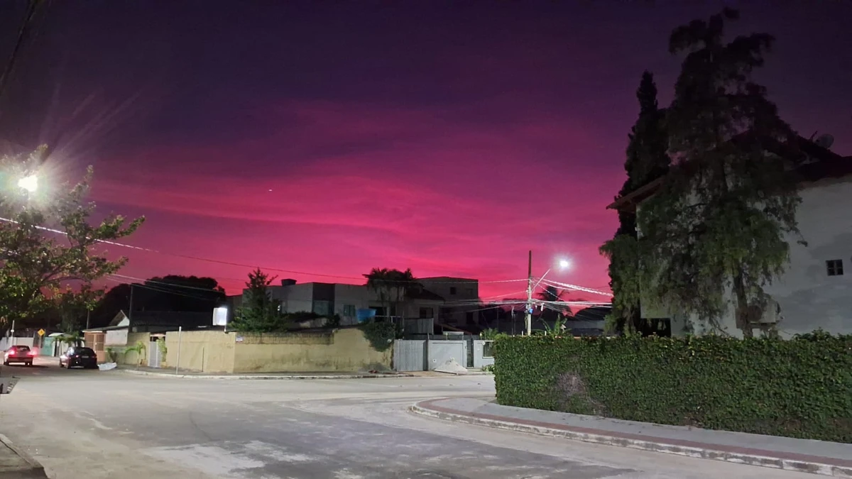 Espalhamento de Mie, fenômeno meteorológico registrado do bairro Novo Horizonte, em Linhares
