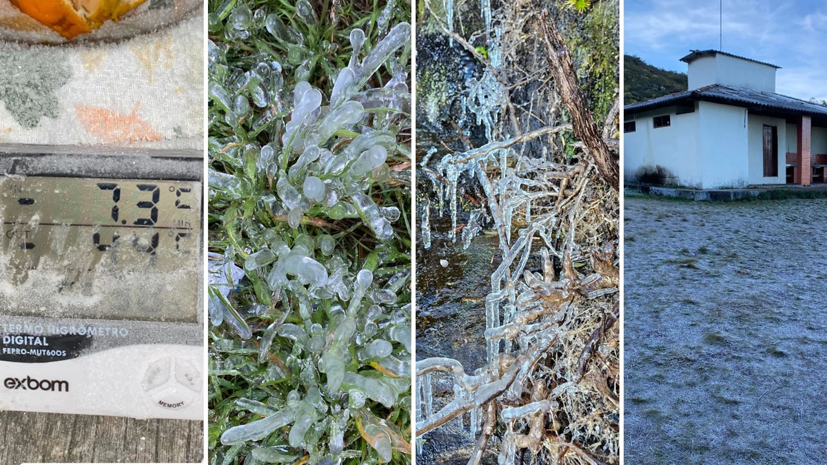 Frio congelante: termômetro no Parque do Caparaó no ES registra -7ºC