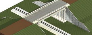 Viaduto rodoviário em aterro em projeto do Ramal Anchieta por Reprodução/Rima