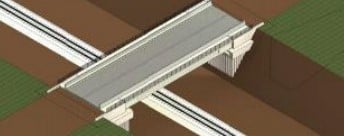 Viaduto rodoviário em corte em projeto do Ramal Anchieta por Reprodução/Rima