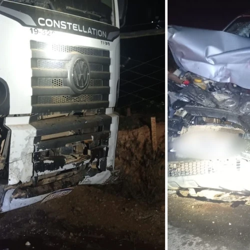 Imagem - Acidente com caminhão e carro em Barra de São Francisco deixa dois feridos