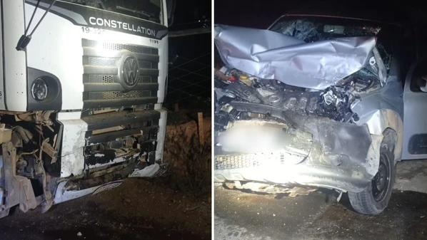 O motorista e a ageira que estavam do carro de eio foram socorridos para um hospital do município