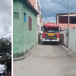 Corpo de Bombeiros conseguiu controlar o fogo, que teria começado embaixo de uma cama; não houve feridos
