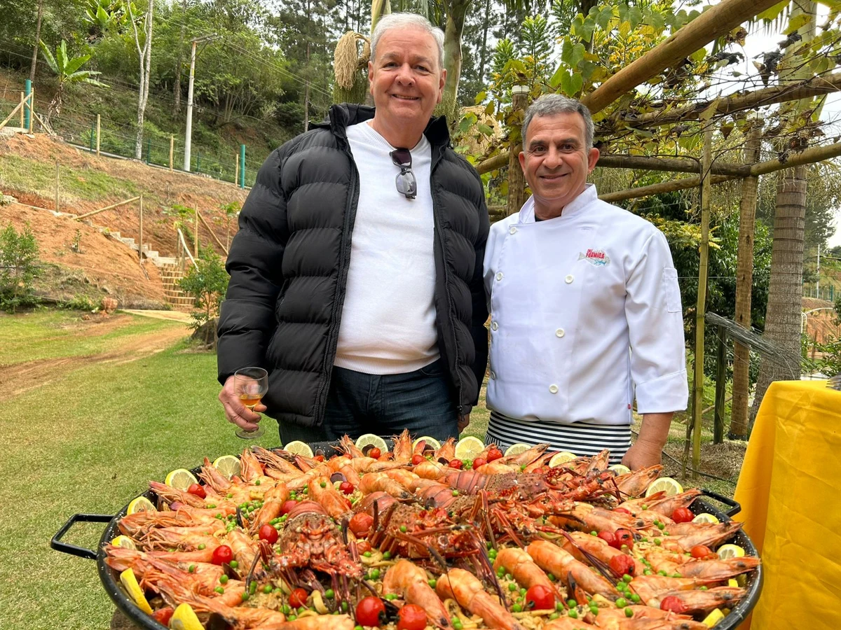 Paulo Erlacher e o chef Furmiga