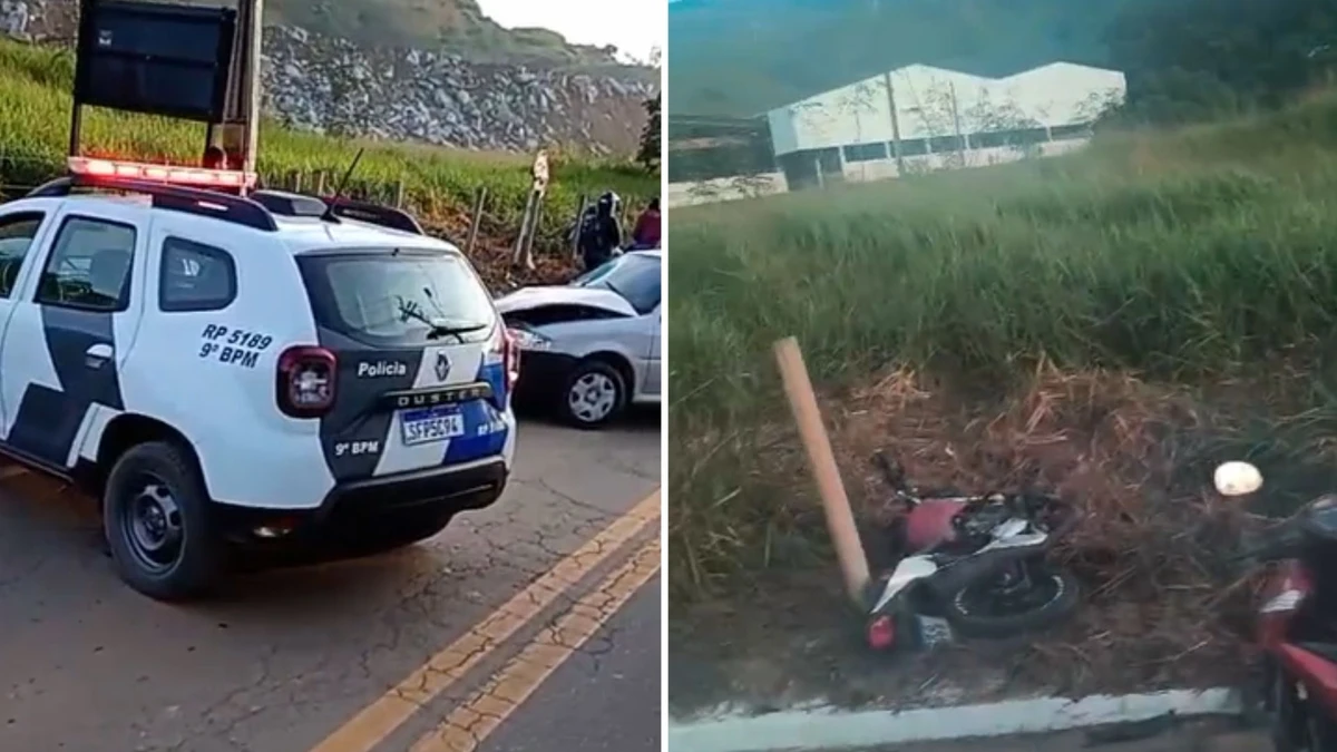 Motociclista ferido após bater de frente com carro na ES 166 