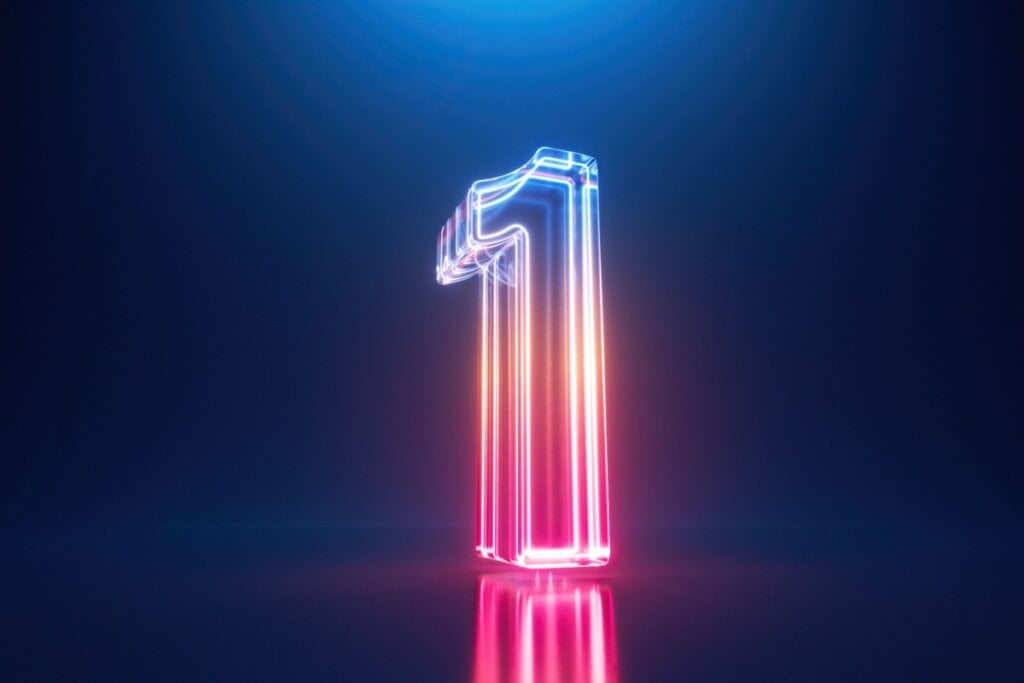O número 1 é ligado à liderança e à força inovadora (Imagem: wacomka | Shutterstock)