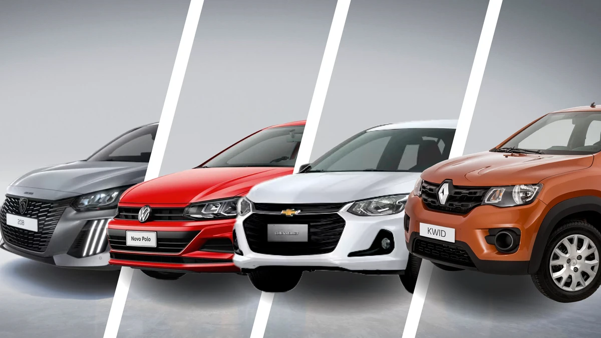 Peugeot 208, VW Polo, Chevrolet Onix e Renault Kwid