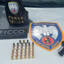 Suspeito também portava arma e já possui antecendentes criminais, inclusive por homicídio, além de ter ligação com milícia do Rio de Janeiro
