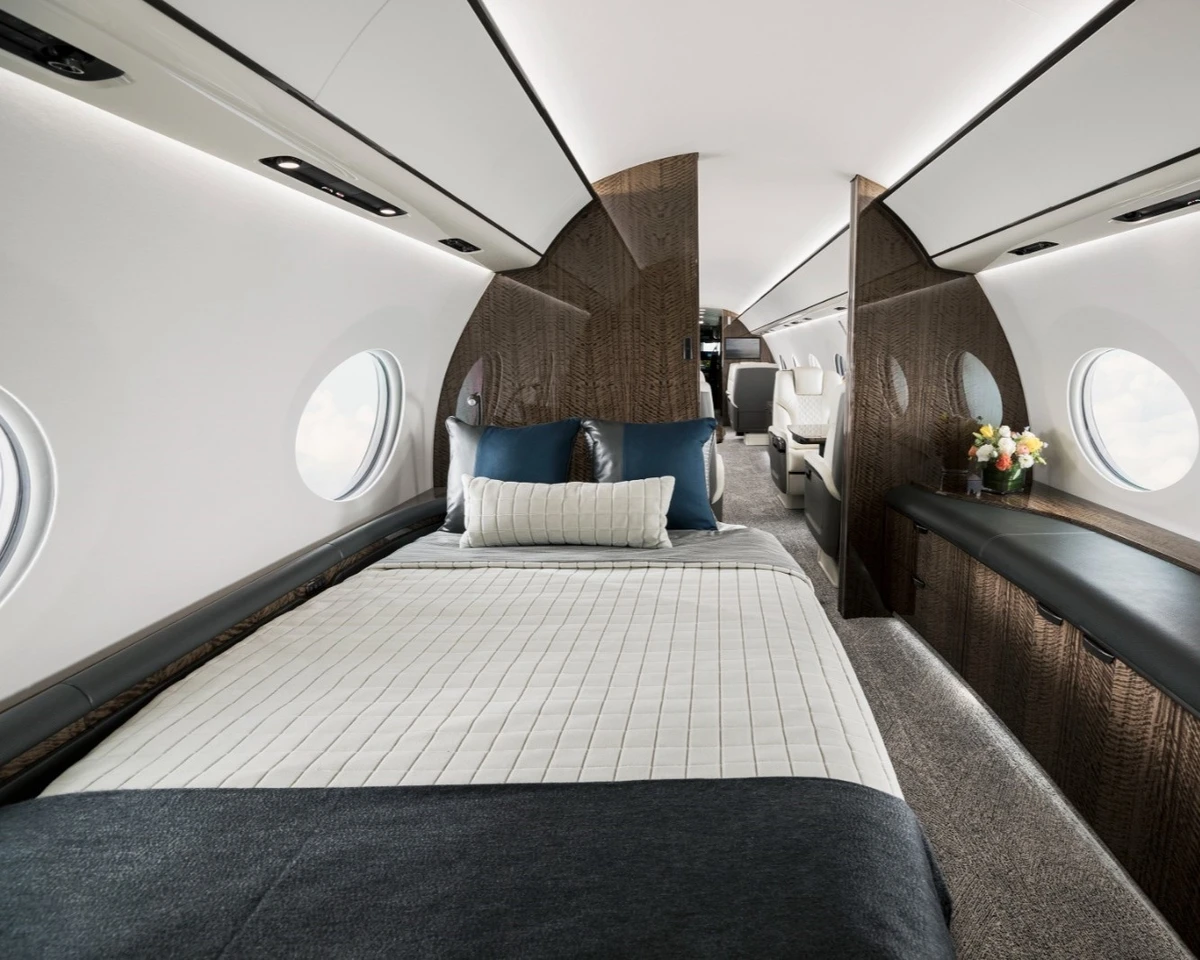 O Gulfstream G700 é o jato executivo de última geração mais moderno do segmento e apresenta elevado nível de luxo e autonomia  por Divulgação/Prime You e Gulfstream