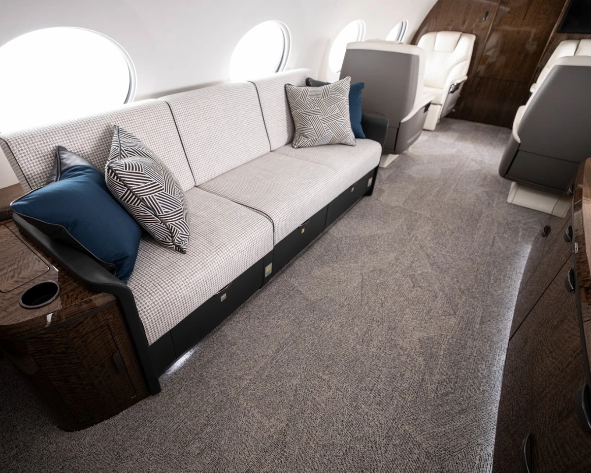 O Gulfstream G700 é o jato executivo de última geração mais moderno do segmento e apresenta elevado nível de luxo e autonomia  por Divulgação/Prime You e Gulfstream