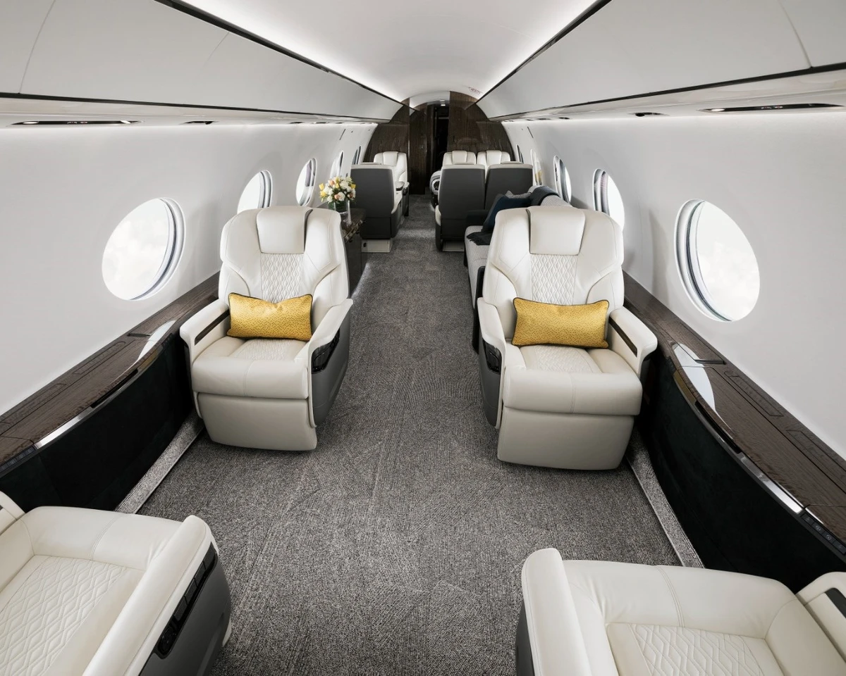 O Gulfstream G700 é o jato executivo de última geração mais moderno do segmento e apresenta elevado nível de luxo e autonomia  por Divulgação/Prime You e Gulfstream