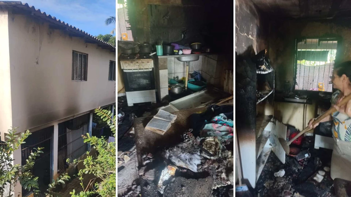Incêndio danificou objetos e revestimento de uma casa em Piúma