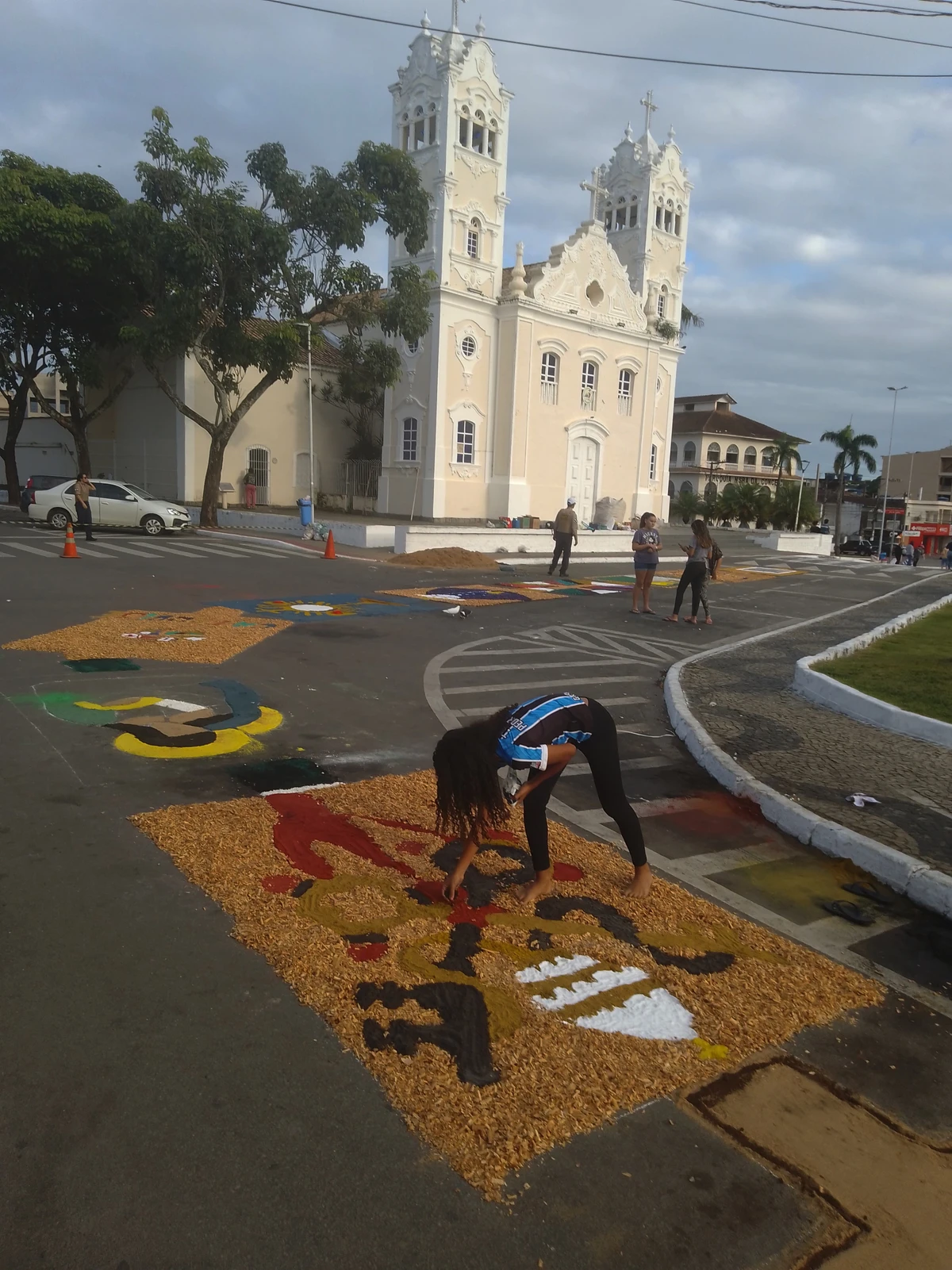 Tapetes de Corpus Christi em Serra Sede, na Serra, nesta quinta-feira (19) por Ricardo Medeiros