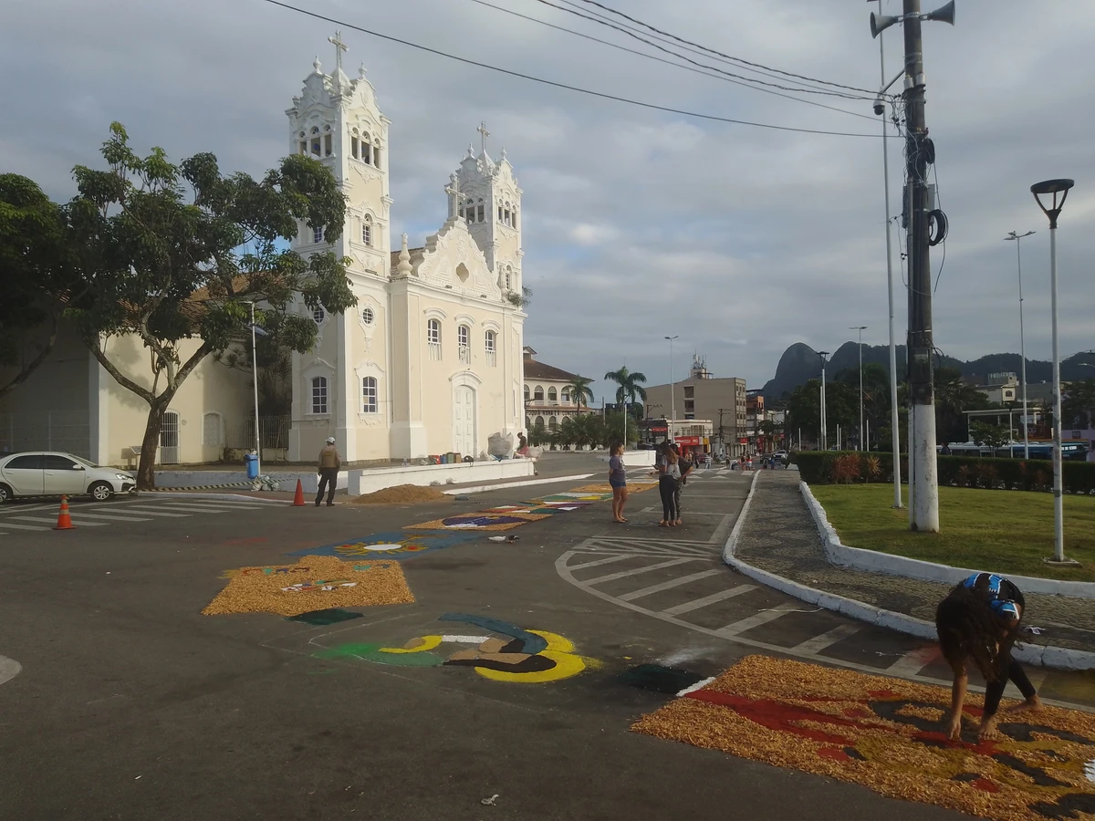 Tapetes de Corpus Christi em Serra Sede, na Serra, nesta quinta-feira (19) por Ricardo Medeiros