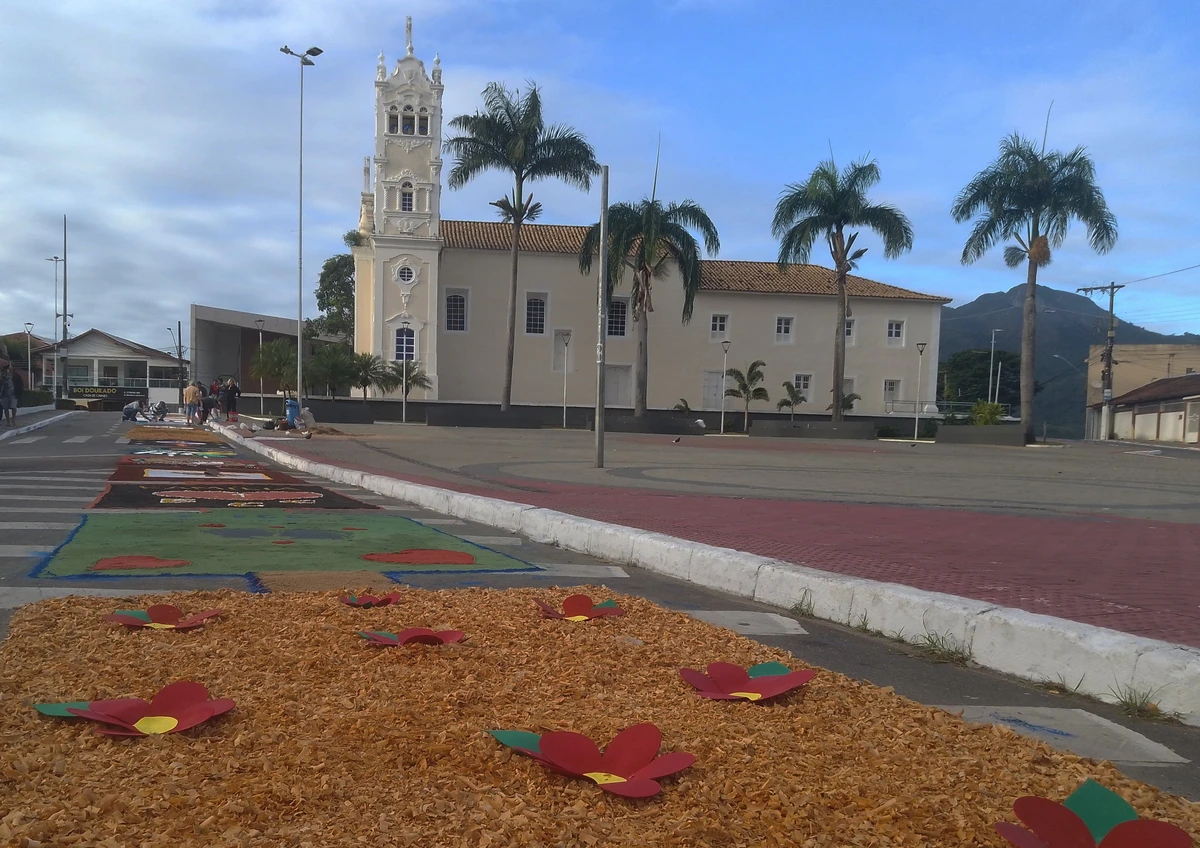 Tapetes de Corpus Christi em Serra Sede, na Serra, nesta quinta-feira (19) por Ricardo Medeiros