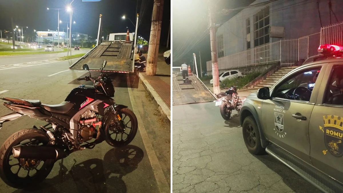Moto foi apreendida com placa clonada