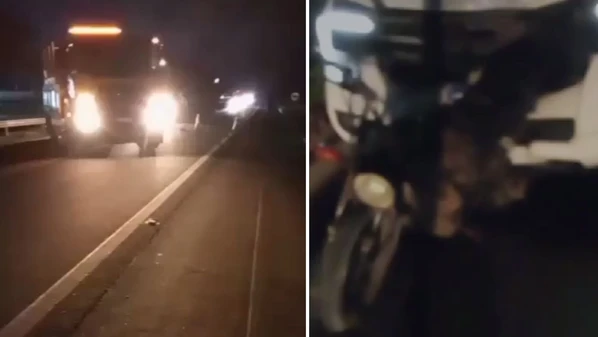 Segundo a a Polícia Rodoviária Federal (PRF), um veículo Ford Ranger atingiu a traseira de uma motocicleta Shineray e, ao cair no chão, o piloto acabou atropelado