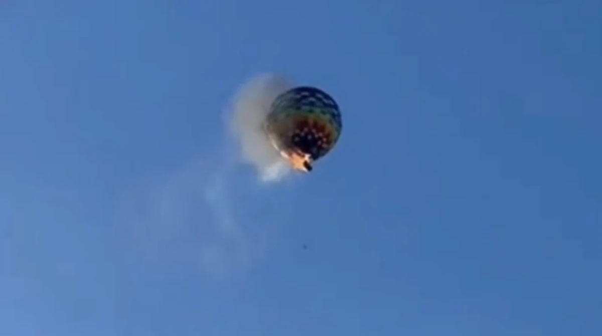 Balão que pegou fogo no ar em Santa Catarina tinha 21 pessoas a bordo