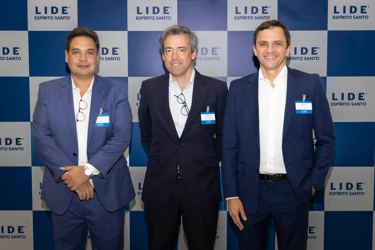  Bruno Reis (CEO Global do Grupo Igneo); Carlos Gomes (CEO do Fundo Mago Equity) e Thiago Santos (LIDE ES)