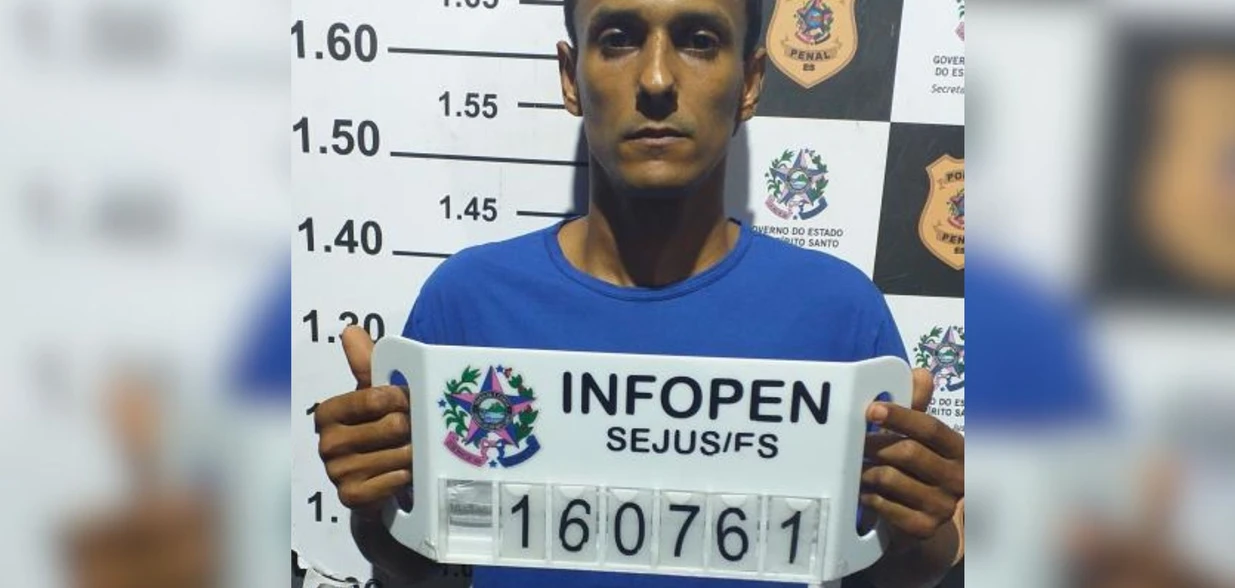 Prisão ocorreu nesta segunda-feira (23). Após os procedimentos de praxe, Eferson Ferreira Alves foi encaminhado ao Centro de Triagem de Viana (CTV)