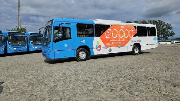 A Marcopolo entregou recentemente 40 novos ônibus urbanos, de um total de 137 unidades, para o Sistema Transcol