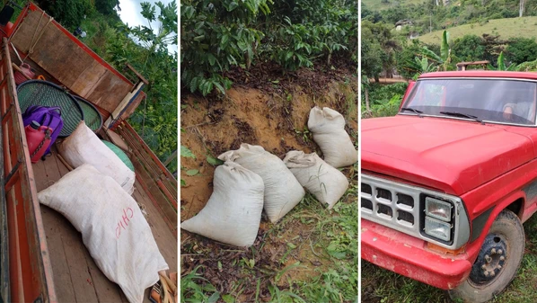 Proprietário da lavoura flagrou três homens desconhecidos colhendo café sem autorização na localidade de Pedra Branca, em Vargem Alta