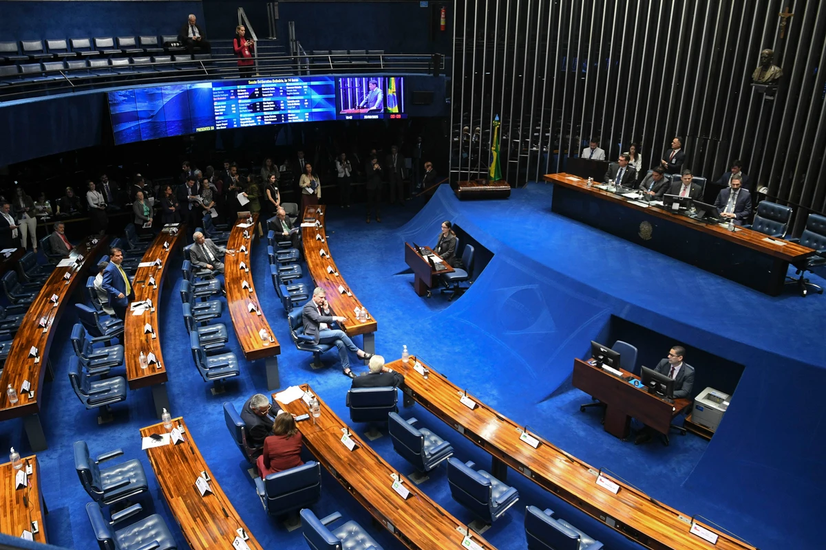 Plenário do Senado Federal durante sessão deliberativa