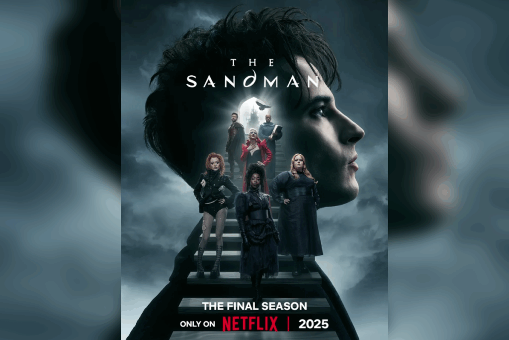 A série “Sandman” retorna com novos episódios divididos em duas partes, explorando os conflitos entre Morpheus e seus irmãos Eternos (Imagem: Reprodução digital | Netflix)