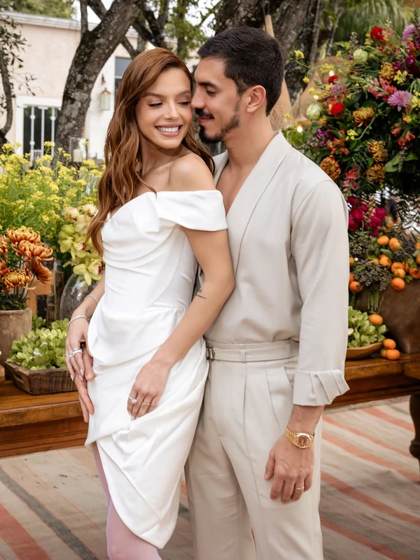 Giovanna Lancellotti e Gabriel David celebram segundo casamento no interior de SP por Instagram/gilancellotti