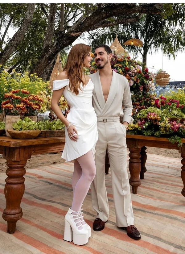 Giovanna Lancellotti e Gabriel David celebram segundo casamento no interior de SP por Instagram/gilancellotti