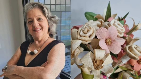 Mikka Wentz confeccionou flores para "A Força do Querer", remake de "Pantanal" e a série "Guerreiros do Sol"; agora, ela mostra sua produção na Feira dos Municípios, realizada desta quinta-feira (3) até domingo (6)