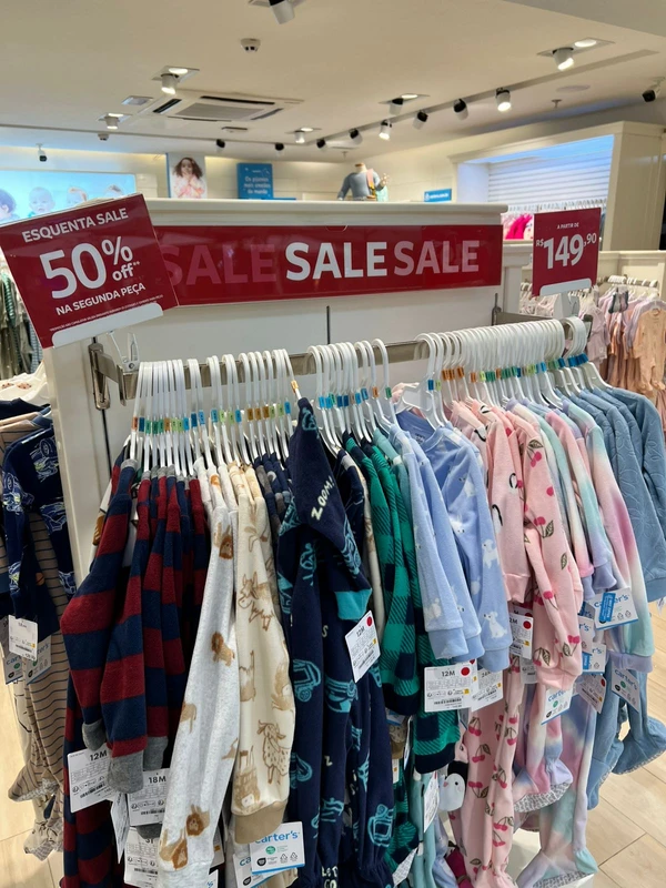 A Carter’s está com 50% de desconto na segunda peça de menor valor por Shopping Vitória/Divulgação