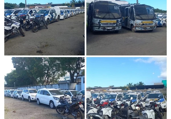 Lotes de veículos que serão leiloados pela PMES