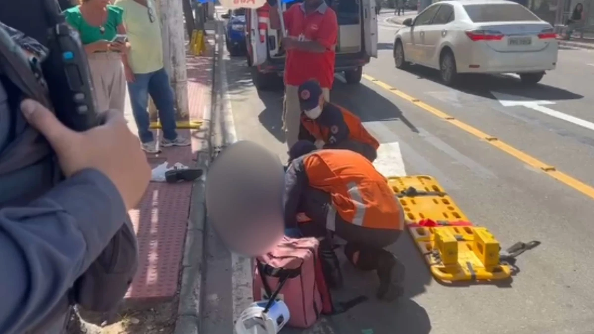Atropelamento foi registrado na Rua Clóvis Machado, na Enseada do Suá, em Vitória
