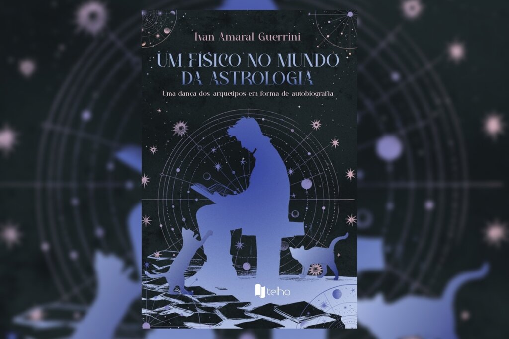 No livro &#8220;Um físico no mundo da astrologia&#8221;, o autor reflete sobre arquétipos e autoconhecimento a partir da física (Imagem: Reprodução digital | Editora Telha)