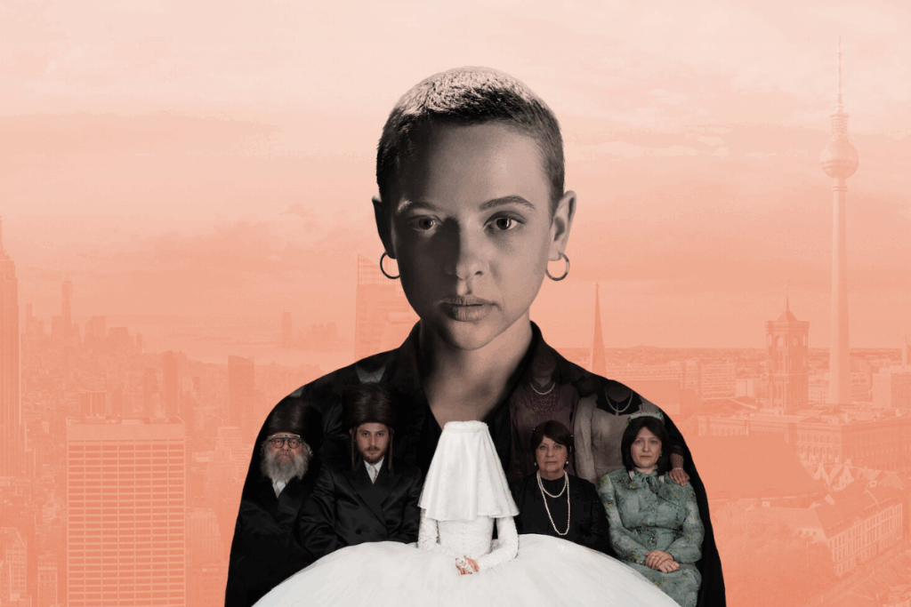 Em “Nada ortodoxa”, Esty foge de seu casamento arranjado em busca de liberdade (Imagem: Reprodução digital | Netflix)