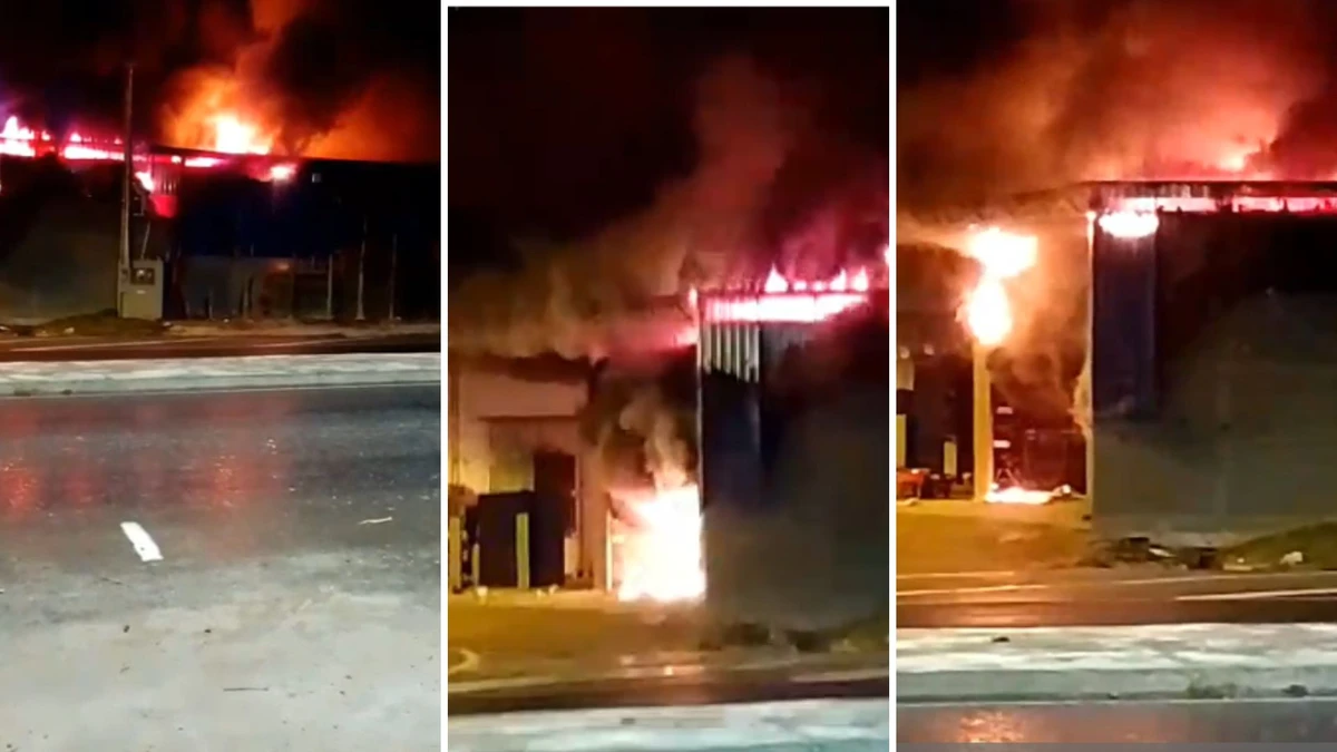 Incêndio destrói loja de produtos agrários em Alegre