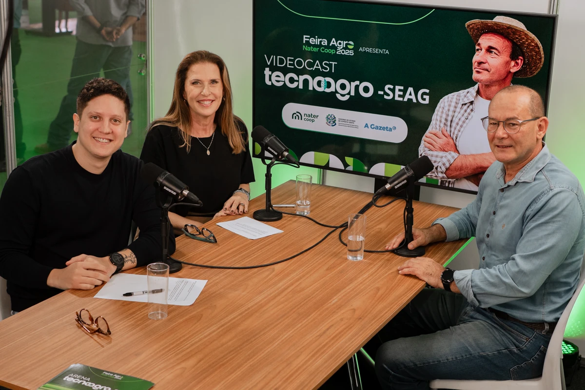 Gravação de episódio do Videocast TecnoAgro com Enio Bergoli