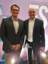     O empresário do mercado financeiro José Carlos Buffon Jr.  e o superintendente do ES em Ação, Luciano Gollner