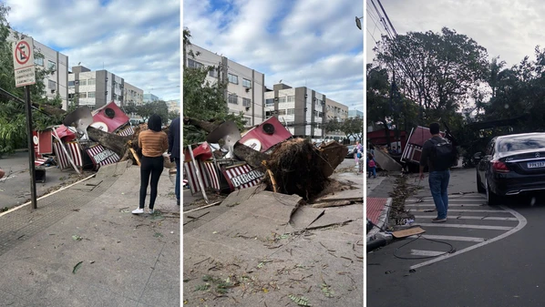 Ventania atinge a Grande Vitória na tarde desta sexta-feira (4); Corpo de Bombeiros foi acionado e a ocorrência está em andamento