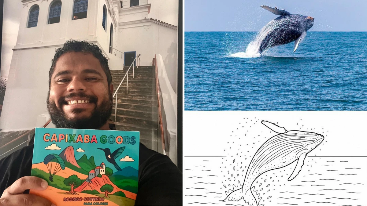 Rodrigo Coutinho criou um livro de colorir baseado em suas fotografias
