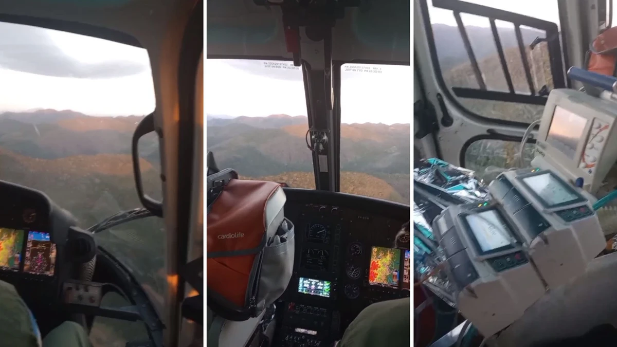 Homem sofre traumatismo craniano após acidente em Santa Maria de Jetibá e é socorrido de helicóptero