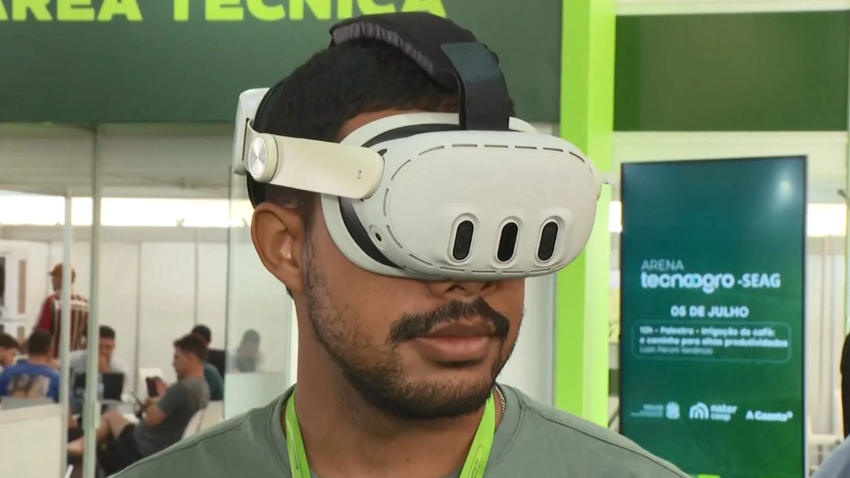 Óculos de realidade virtual foram usados no TechnoAgro em Nova Venécia